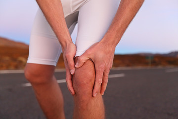 Wall Mural - Knee pain - running sport injury