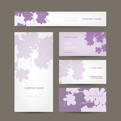 Poster - Business cards collection, floral design