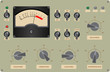 © Alex Ciopata - Editable vector illustration of analog control panel