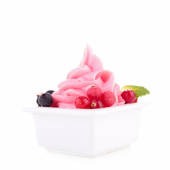 Wall Mural - icecream, strawberry frozen yogurt