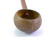 Dipper made from coconut shell, traditional container for drinki