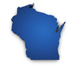 Map Of Wisconsin 3d Shape