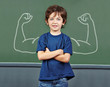 © Robert Kneschke - Strong child with muscles in school