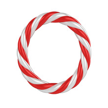 Christmas Candy Cane Font - Letter O