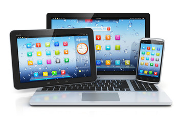 Poster - Laptop, tablet PC and smartphone