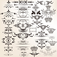 Wall Mural - Collection of vector decorative elements for design