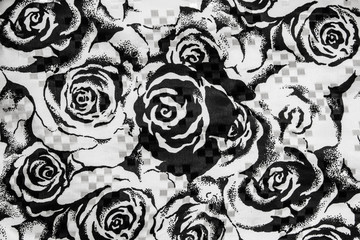 Black and white roses