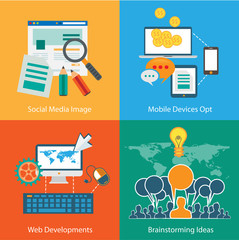 Poster - Flat Style Diagram, Infographic and UI Icons