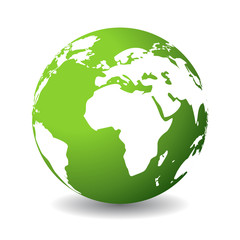 Wall Mural - green planet icon