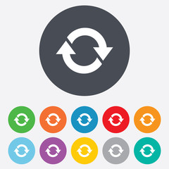 Aufkleber - Rotation icon. Repeat symbol. Refresh sign.