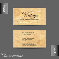 Poster - Vector old-style retro vintage business card
