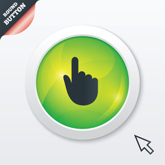 Poster - Hand cursor sign icon. Hand pointer symbol.