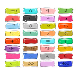 Poster - Numbers on buttons sketch for your design