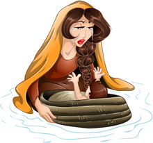 Moses Placed In Water By His Mother