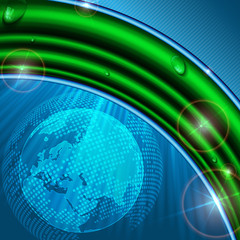 Wall Mural - Abstract Background With Planet.
