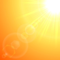 Wall Mural - orange sun burst
