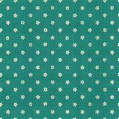 Aufkleber - seamless pattern with fabric texture effect in retro green
