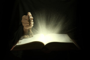 Wall Mural - Magical rays of holy bible