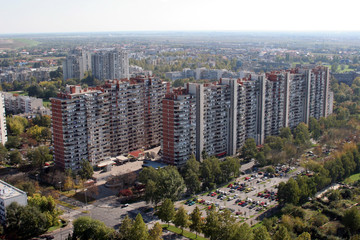 Wall Mural - Aerial view of Zagreb, the capital of Croatia