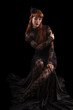 © Mauro Rodrigues - girl on a black gothic dress with red hair
