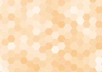 Wall Mural - orange hexagon abstract background template