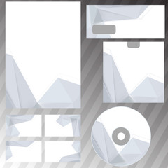 Wall Mural - Corporate origami crystal style stationery set