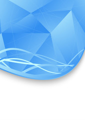 Wall Mural - Folder template blue geometrical structure