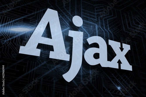 Fotomural Ajax against futuristic black and blue background
