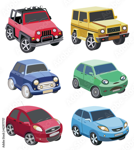 Naklejka - mata magnetyczna na lodówkę set of cars