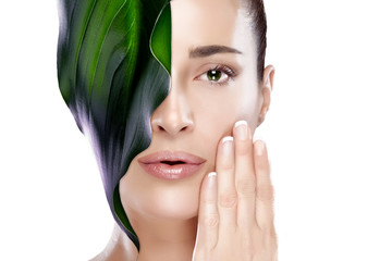 Wall Mural - beautiful spa girl. skincare concept