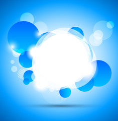 Aufkleber - Abstract colorful background with blue circles