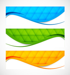 Wall Mural - Set of wavy banners