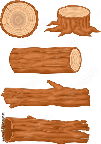 Wooden log collection Poster Mural XXL