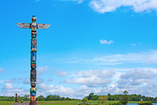Totem Pole Landscape Scene