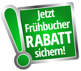 Sticker - Jetzt Frühbucherrabatt sichern!