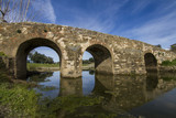 View of an ancient roman bridge located in Almodovar, Portugal.