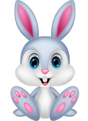 Wall Mural - Cute baby rabbit cartoon