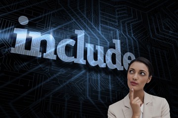 Poster - Include against futuristic black and blue background