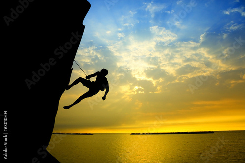 Naklejka na szafę Free climbing