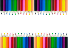 Colorful Pencil Color Frame Border Background