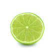 half lime on white background