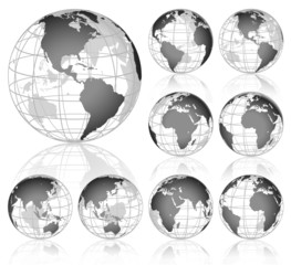vector globes