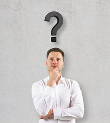 Poster - businessman thinking