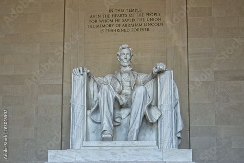 Fotografia Abraham Lincoln statue at Washington DC Memorial