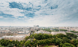 Fototapeta Miasta - Paris skyline, left Seine river bank