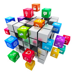 Poster - Mobile applications and media technology concept