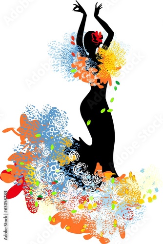 Naklejka dekoracyjna Flamenco dancer