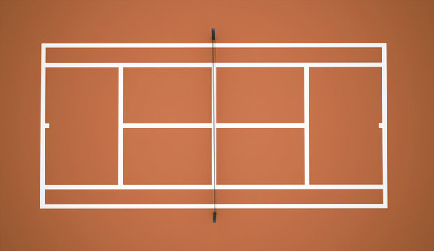 Tennis court rendered