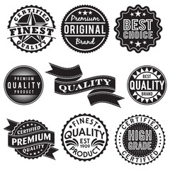 Set of Vintage Retro Labels