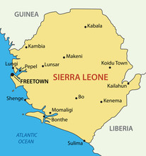 Republic Of Sierra Leone - Vector Map